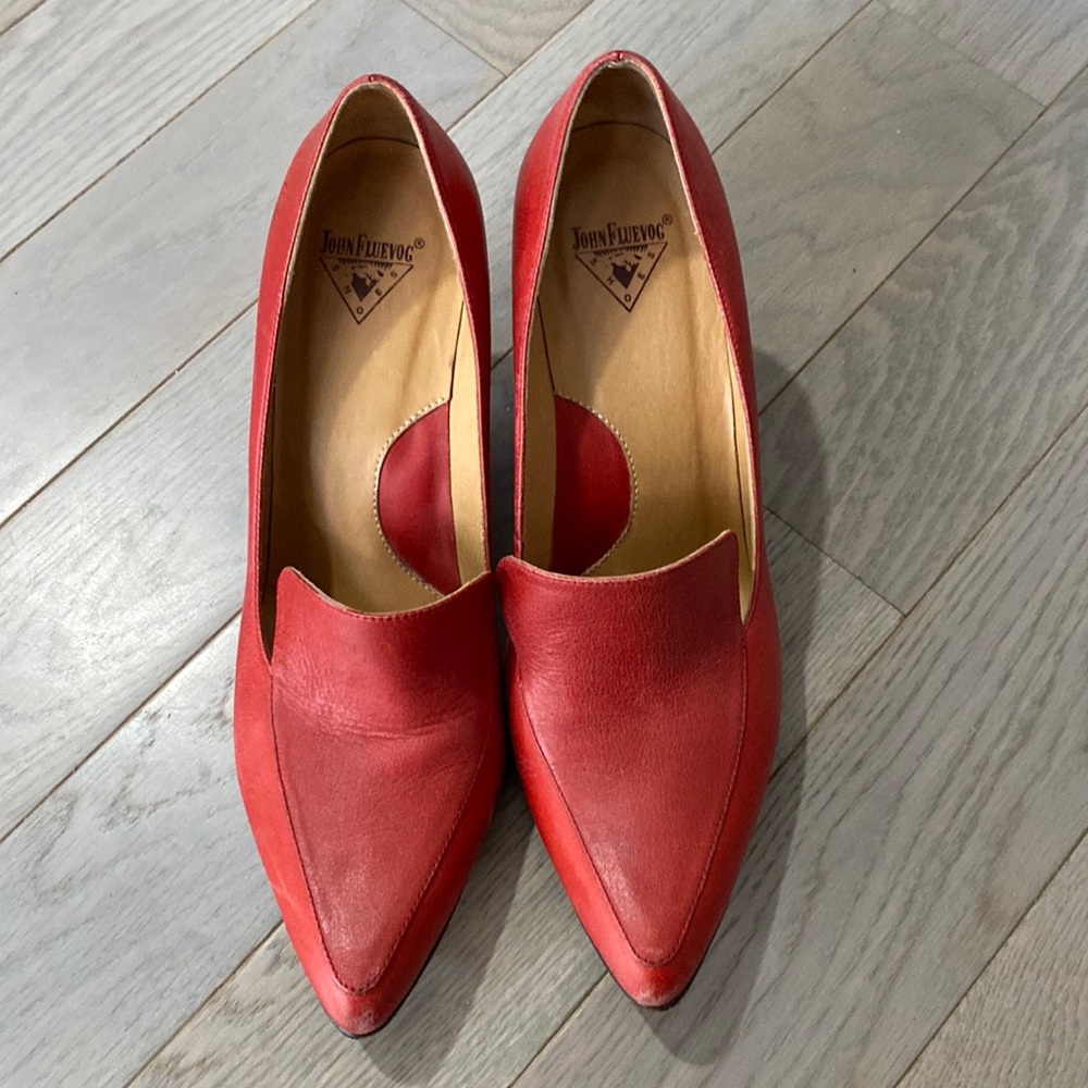John Fluevog red shoes